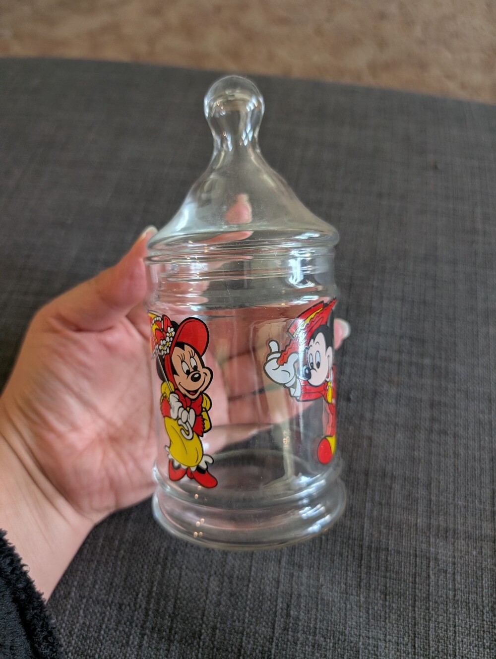 Vintage 1980 Mickey & Minnie Mouse Candy Jar